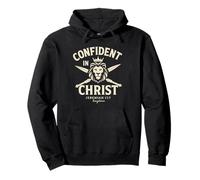Confident in Christ, Bold Faith with Lion Faith Pullover Hoodie
