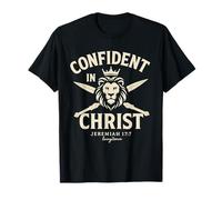 Confident in Christ, Bold Faith with Lion Faith T-Shirt