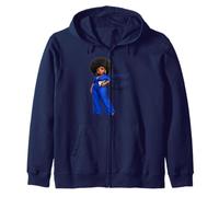 Confident Melanin Woman Empowered Afro Queen Slay Boss Lady Zip Hoodie
