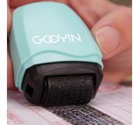 Confidential Data Protection Roller Stamp for Privacy Cover on Personal Information in Bank, Utility, and Express Shipping Documents (Green)