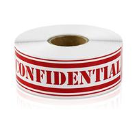 Confidential Labels (4 x 1 inch, Red - 300 Labels) Confidential Stickers for Special Handling Instructions, Top Secret Mail - Strong Permanent Self-Adhesive