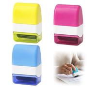 Confidential Roller Stamp, Data Defender Roller Stamp, 3 Pcs for Document Security and Identity Protection, Set of 3 Colours for Personal Privacy