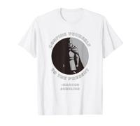 Confine Yourself to The Present Marcus Aurelius Stoic Value Graphic T-Shirt, Men, White, L