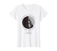 Confine Yourself to The Present Marcus Aurelius Stoic Value Graphic T-Shirt, Women, White, M
