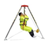 Confined Space Fall Arrest Kit 7ft Tripod 1200/1800/2600lbs Rescue System for Firefighting Pipeline & Tunnel Safety 33ft Cable Lift & Fall Protection Solution