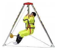 Confined Space Rescue Tripod Kit, 1200LBS/1800LBS/2600LBS Winch Fall Protection Emergency Rescue System, for Cellar/Sewerage/Flue, Heavy Duty Aluminum Alloy (Size : 1800LBS Winch)