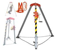 Confined Space Rescue Tripod Kit - Fall Protection Tripod with Anti-Drop Device for Sewer Rescue - Safety Equipment for Industrial Worksites and Confined Spaces