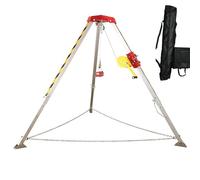 Confined Space Rescue Tripod Kit with 2600lbs Winch 8ft Adjustable Legs 5.2-8ft Working Height 99ft Steel Wire Rope 1800lbs Load Capacity - Essential Safety Equipment