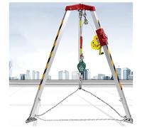 Confined Space Rescue Tripod Kit with 2600lbs Winch 8ft Adjustable Legs 99ft Steel Wire Rope Fall Protection 5.2-8ft Working Height Heavy Duty Safety Equipment