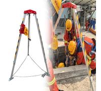 Confined Space Rescue Tripod with 1200LBS Winch, Adjustable 7ft Height, Firefighting & Medical Rescue Equipment for Construction & Emergency Operations
