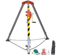 Confined Space Tr with SelfLocking Winch & Fall Arrester - 15m Safe HarnessKit for Pipe Repair & Sewer Cleaning 1800LBS Capaci