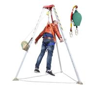 Confined Space Tripod Kit Adjustable Rescue Hoist, Aluminum Alloy Emergency Safety Fire Rescue Tools for Heavy-Duty Lifting