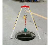 Confined Space Tripod Kit Aluminum Confined Space Tripod Kit 1200lbs/ 1800lbs/ 2600kbs, Firefighting Rescue Tripod with Fall Protector & Safe Belt, Tripod Rescue System for Working