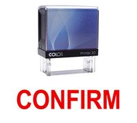 Confirm Self Inking Rubber Stamp Custom Colop Office Stationary P20 Mini Stamper