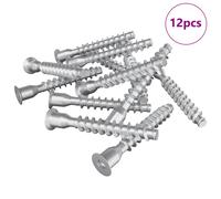 Confirmat Screws Silver Metal Hardware Fasteners Set Building Tools DIY vidaXL