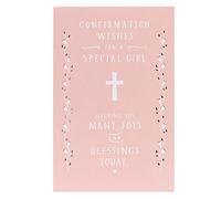 Confirmation Card for Girls, Confirmation Day Congratulations Card, Religious Holy Card, for a Special Girl Confirmation Card with Joys and Blessings