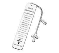Confirmation Gifts for Teen Girls Teenage Boys Faith Confirmation Bookmark Baptism First Communion Gifts Inspirational Bookmark for Boys Girls Confirmation Sponsor Gift