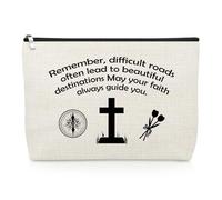 Confirmation Gifts for Women Makeup Bag Baptism Gifts for Daughter Christian Religious Present for Women First Communion Cosmetic Bag for Her Goddaughter Travel Pouch Christmas Birthday Present