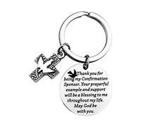 Confirmation Sponsor Gift Thank You for Being My Confirmation Sponsor Keychain Confirmation Sponsor Thank You Gift Religious Sponsor Gift (confirmation sponsor)
