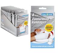 Conforming Bandages, Super Soft Flexible, 4-Pack, Medical Dressing