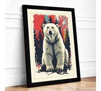 Confrontation Modern Framed Wall Art Print A3 (42×29.7cm) Black, Wall Decor for Living Room, Bedroom, Office & Home, Ready to Hang, Art Gift