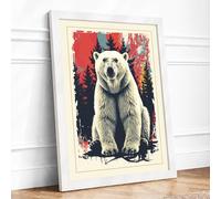 Confrontation Modern Framed Wall Art Print A4 (29.7×21cm) White, Wall Decor for Living Room, Bedroom, Office & Home, Ready to Hang, Art Gift