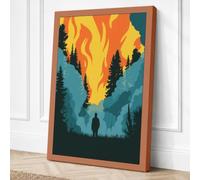Confrontation with Fire Canvas Wall Art Print 30x20 Inch (76 x 51 cm)
