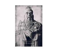 Confucius Portrait Poster Motivational Quote 9 Canvas Wall Art Decor Print Picture Paintings for Living Room Bedroom Decoration Unframe:12×18inch(30×45cm)