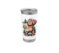 Confused Bigfoot, Funny Forest Explorer, Sasquatch with Map Stainless Steel Insulated Tumbler