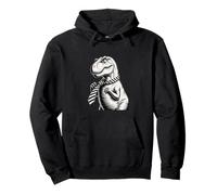 Confused Dinosaur T-Rex trying a tie Ironic Sarcastic Pullover Hoodie