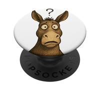 Confused Donkey Expression for Sarcastic Animal Humor PopSockets Adhesive PopGrip