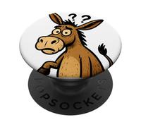 Confused Donkey Expression for Sarcastic Animal Humor PopSockets Adhesive PopGrip