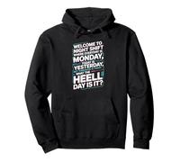 Confused Night Shift Worker Wondering What Day It Is Now Pullover Hoodie