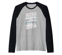 Confused Night Shift Worker Wondering What Day It is Now Raglan Baseball Tee