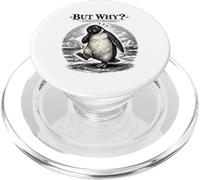 Confused Penguin But Why Dilemma Vintage Funny Meme PopSockets PopGrip for MagSafe