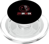 Confused Smile I'm Broken Invisible Illness I'm OK Broken PopSockets PopGrip for MagSafe