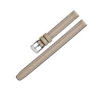 Cong Yi 10mm 12mm 14mm Quick Release Silicone + Genuine Leather Watch Strap Compatible With Fossil DW Women Waterproof WatchBand(Rice apricot color,14mm)