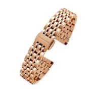 Cong Yi 12mm 14mm 16mm 18 Watchband Compatible With Fossil Watch Chain Stainless Steel Strap Silver Rose Gold Bracelet(Rose gold,14mm)