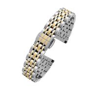 Cong Yi 12mm 14mm 16mm 18 Watchband Compatible With Fossil Watch Chain Stainless Steel Strap Silver Rose Gold Bracelet(Silver Golden,12mm)