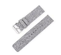 Cong Yi 12mm 14mm 16mm 18mm 20mm 22mm Nylon Canvas Strap Compatible With Samsung Galaxy Watch 3 42mm 46mm Active 2 Gear S2 S3 Wrist Band Bracelet(Light grey,12mm)
