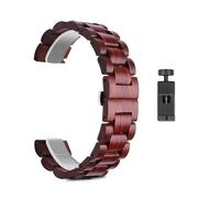Cong Yi 20 22MM Wood Strap Compatible With Watch 4 Classic 46mm 42mm Bracelet Watchbands Compatible With Galaxy Watch4 44mm 40mm Wristband(Red,For Galaxy 3 45MM)