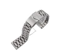 Cong Yi 20mm Stainless Steel Watchband Sport Bracelet Flat End Double Push Button Deployment Clasp Replacement Metal Strap(22mm)