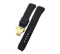 Cong Yi 25mm * 20mm Rubber Watchband Replacement Compatible With Edifice Series EF-552 Waterproof Sports Silicone Watch Strap Steel Clasp Free Tools(Gold buckle)