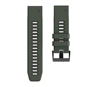 Cong Yi 26MM 22MM 20MM QuickFit Strap Compatible With Garmin EPIX Fenix 7 7X 7S Solar 6 6X 6S Pro 5X 5S Plus/Instinct 2/Forerunner 945 Silicone Band(Army green black,QuickFit 22mm)