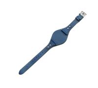 Cong Yi First Layer Strap Compatible With Fossil ES4113 ES3625 ES3616 ES3838 ES4114 18mm Genuine Leather Watchband(Dark Blue,18mm Silver-K1)