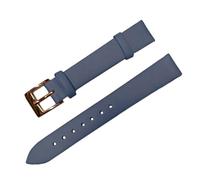 Cong Yi Genuine Leather Watchbands 12/14/16/18/20/22mm Wrist Belt Bracelet Brown Black Watch Replacement Bands Accessories(Blue 2,14mm)