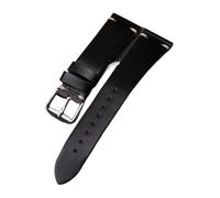 Cong Yi Handmade Leather Watch 18 19 20 21MM Retro Ultra-Thin Suitable Compatible With Antique Bracelet, Suitable For Soft Style Of Men's Watch(Brack,20mm)