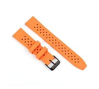 Cong Yi New Fluorine Rubber Watch Strap Three Dimensional Honeycomb Quick Release Watchband Accessories Compatible With 18mm 20mm 22mm(Orange black buckle,22mm)