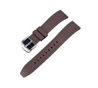 Cong Yi Quality Fluoro Rubber Watch Strap 18mm 20mm 22mm 24mm Sport Watchband Black Green Wristband With Quick Release Spring Bar(COFFEE,24mm gold buckle)