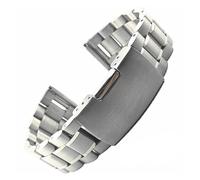 Cong Yi Replacement Solid 5beads Watch Band 14 16 18mm 19 20mm 21 22mm 24mm 26mm Strap Stainless Steel Wrist Bracelet With Pins(Silver,14mm)